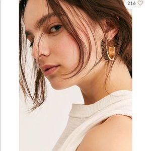 Free people wild one chunky hoop earrings